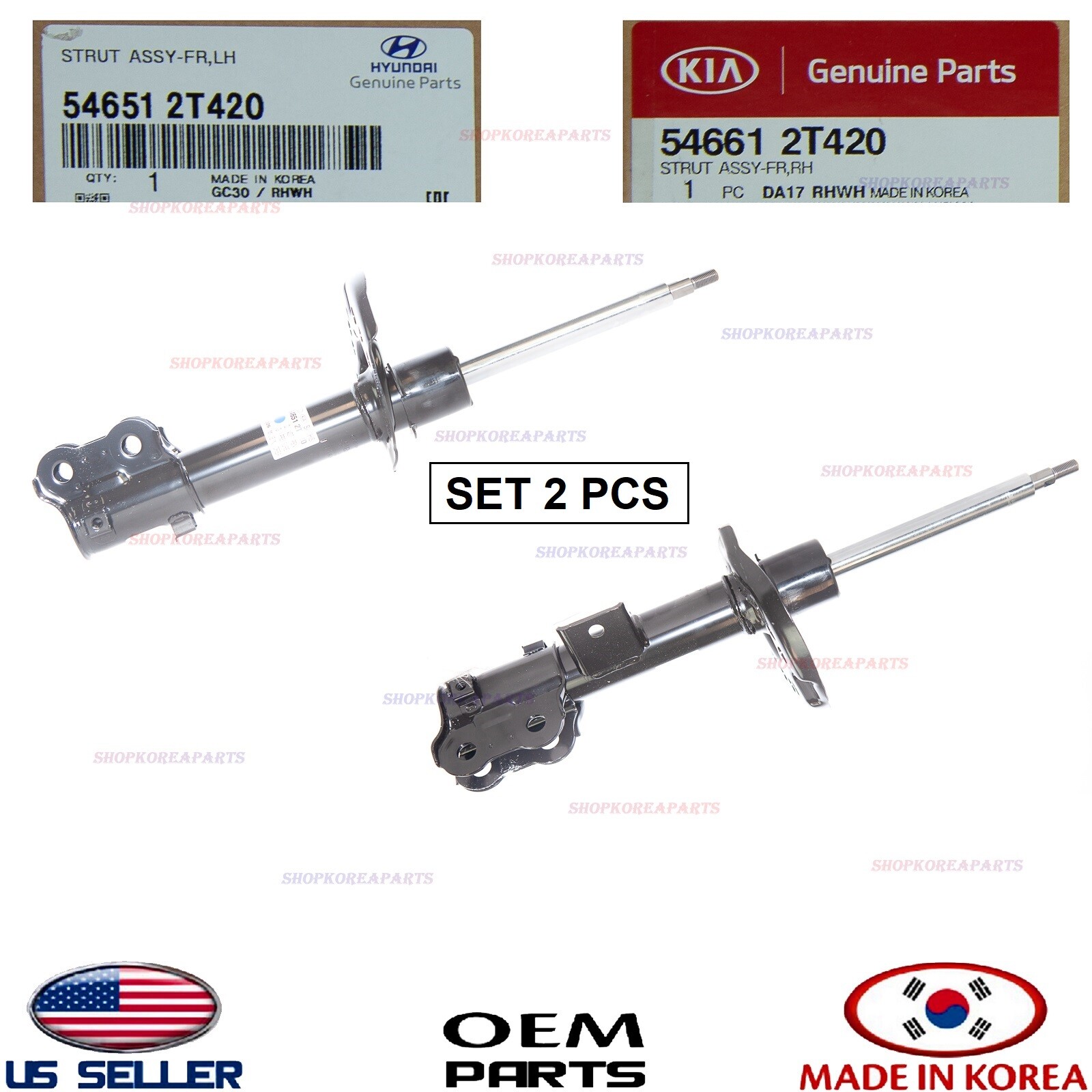 Genuine Front Suspension Strut LEFT+RIGHT 2pcs Hyundai