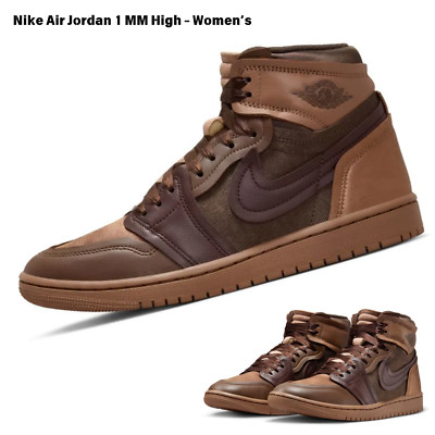 Nike Air Jordan 1 MM High Shoes Cacao Wow Earth FZ8779-200 Women's Sizes NEW