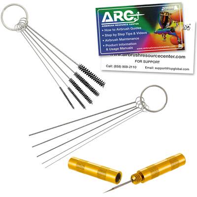 12 Piece Airbrush Cleaning Kit - Cleaning Needles, Cleaning Brushes, Wash Needle