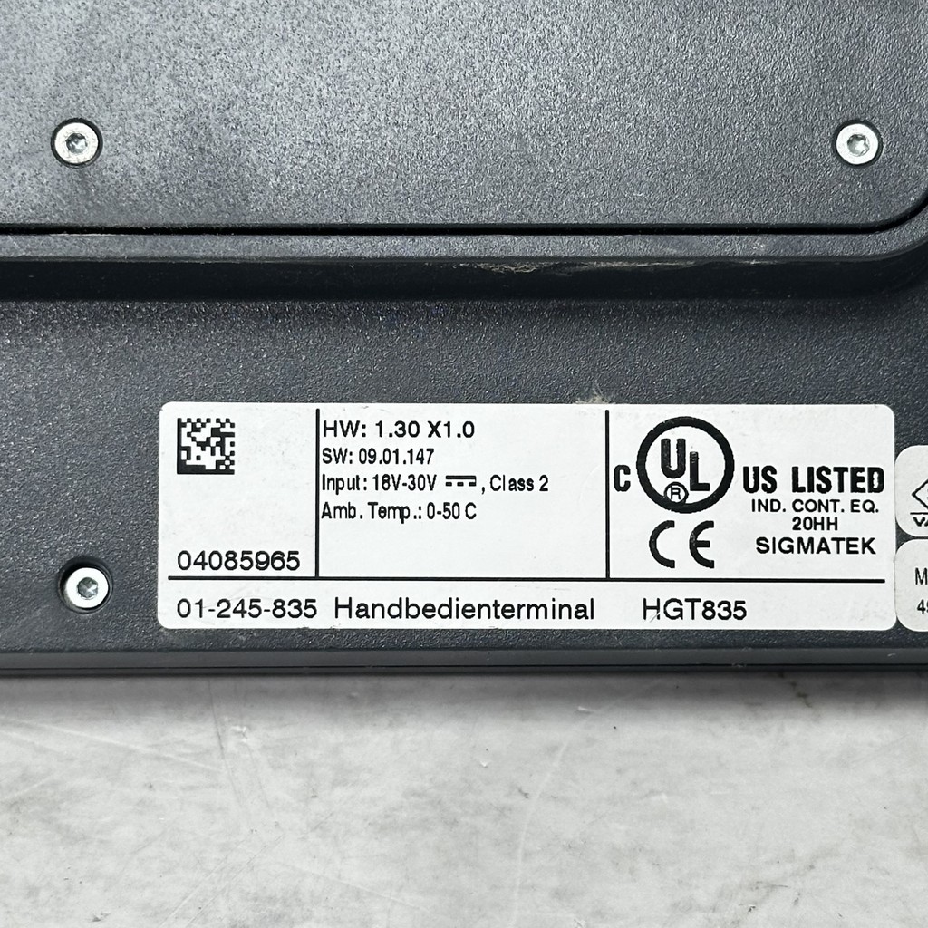 SIGMATEK HGT835 01-245-835 Operator Panel HMI — 4