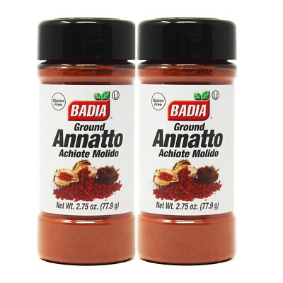 2 PACK Badia Ground Annatto/Seed Powder/Annato/anato/Anatto/Achiote/Molido