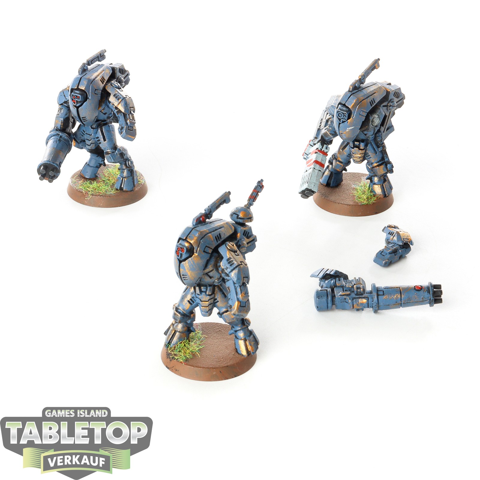 Tau Empire - 3 x Stealth Battlesuits - bemalt