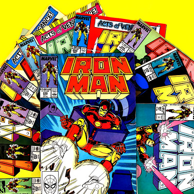 Iron Man 10 Comic Lot Run Marvel 246 247 248 249 250 251 252 253 254 255