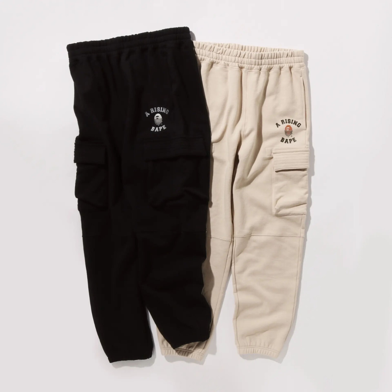 Pre-owned Bape A Bathing Ape Men's A Rising  Military Sweat Pants Relaxed Fit 1j70152009 B In Black