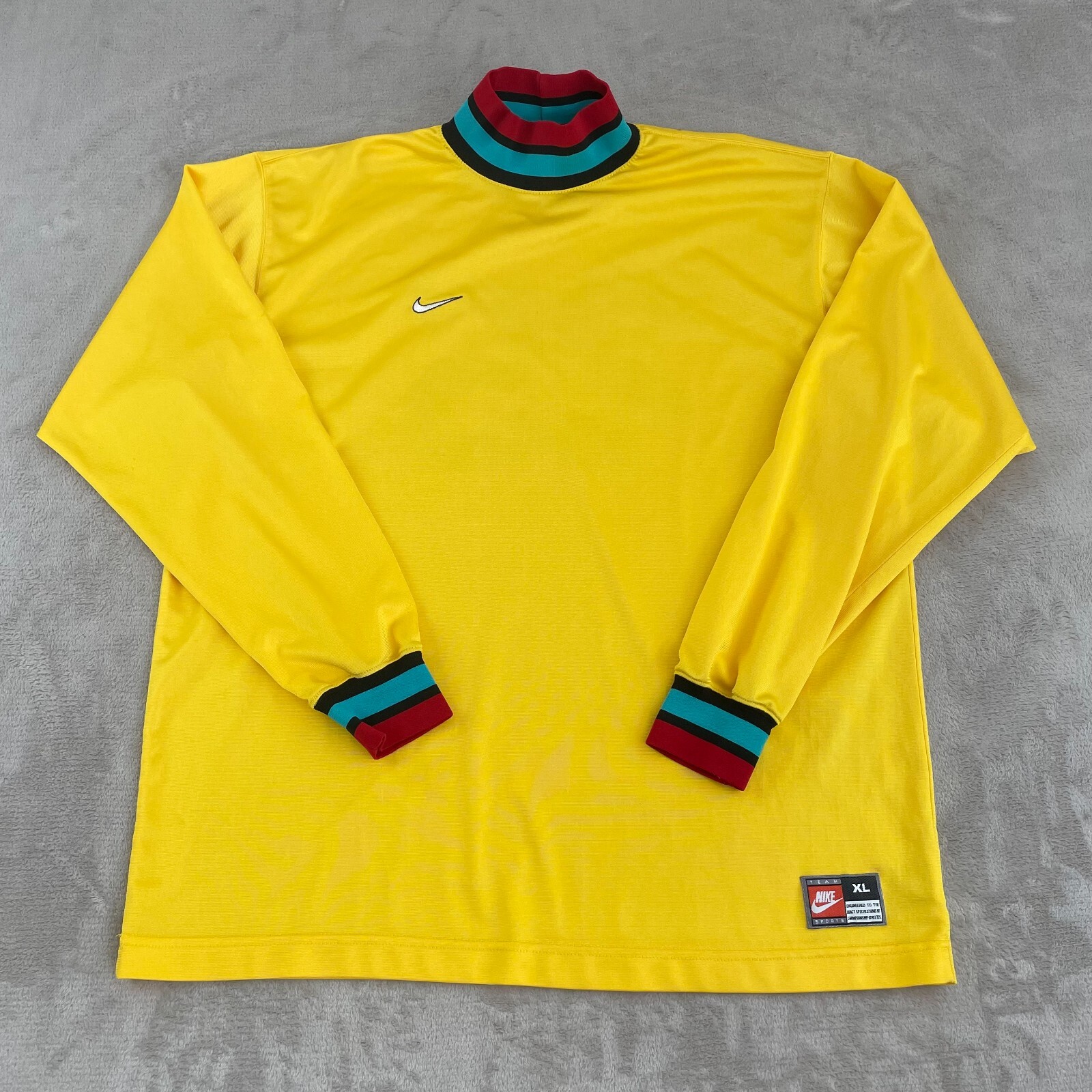 Vintage Team Nike Sports Goalie Soccer Futbol Jersey XL Long