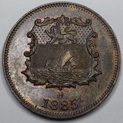RARE Monnaie UNC, 1/2 Half Cent 1885 H - BRITISH NORTH BORNEO