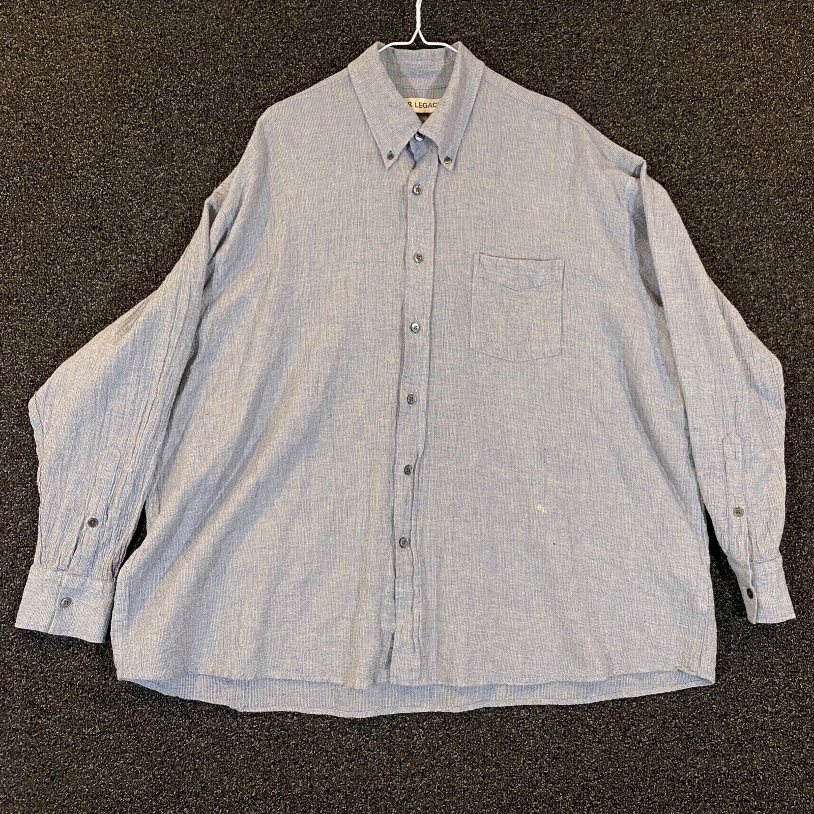 OUR LEGACY Borrowed BD Shirt Mens 48 Light Blue Linen Blend OUR LEGACY Borrowed BD Shirt Mens 48 Light Blue Linen Blend
