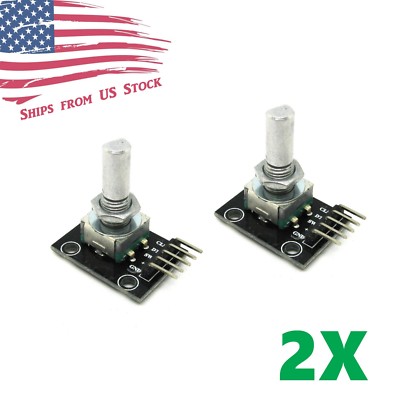 2X Rotary Encoder Sensor Module w/ Pushbutton Switch KY-040 for Arduino AVR DIY