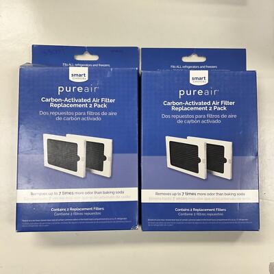 Lot Of 2 Smart ChoicePure Air Refrigerator Carbon Activated 2 Pack Air Filter