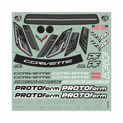 Pro-line Racing 1/10 Chevrolet Corvette C7 Pro-Mod Clear Body Slash 2 Wheel
