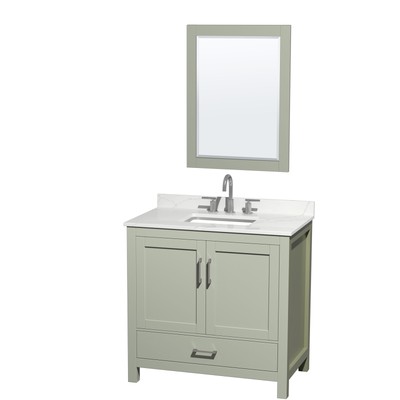 Wyndham Collection WCS141436S-QTZ-US3M24 Sheffield 36'' - Light Green / Giotto