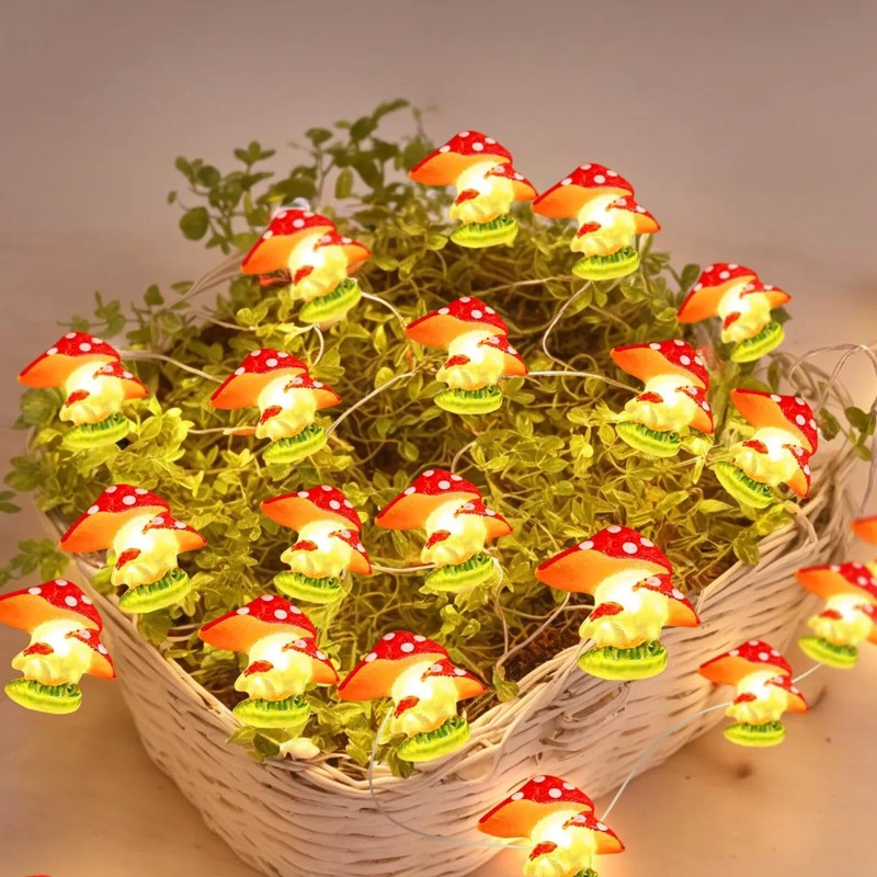 Mushroom Lights Cottagecore Room Mushroom Decor 10FT 30LEDs Wonderland Mushroom