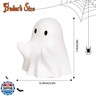 MIWOGA Halloween Ghost Pen Holder Figurine, Spooky Resin Ghost Statue, Cute Pencil Stand for Home Office Desktop Decoration, Funny Desk Organizer Accessory