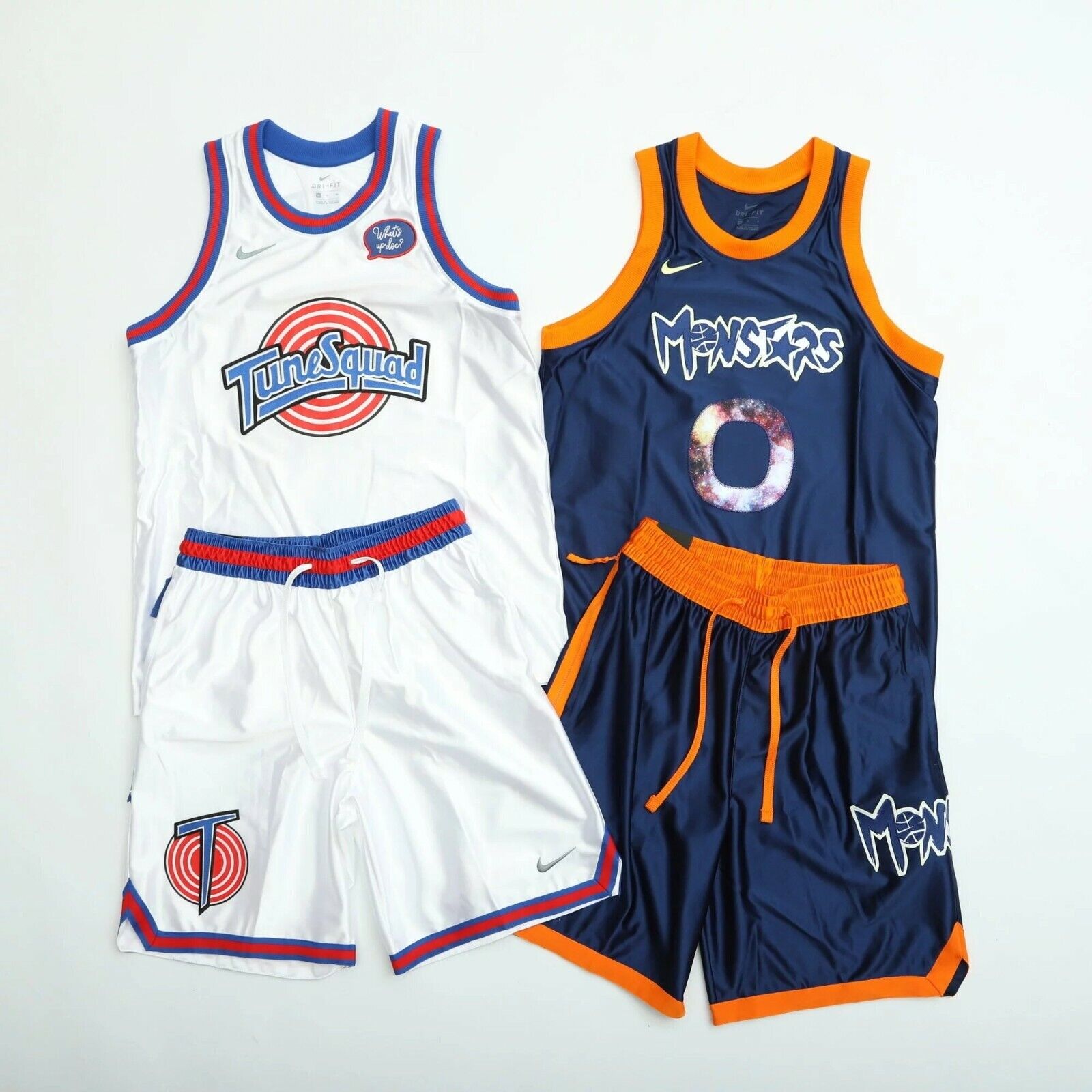 Tune Squad Monstars Space Jam x Nike LeBron James DNA Jersey Shorts White Blue | eBay