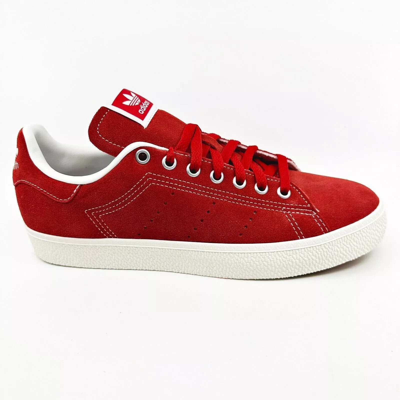 靴 Adidas Stan Smith Red Suede Adidas Stan Smith CS Original Sneakers Suede Red White