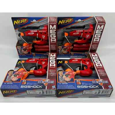 Lot of 4 Nerf N-Strike Mega Bigshock Blaster NEW