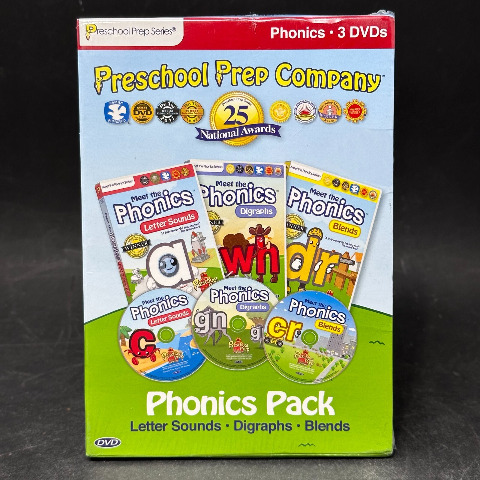 知育玩具 Palkids Pre-schooler DVD Meet the Phonics Pack Preschool Prep Company 3 DVDs Set