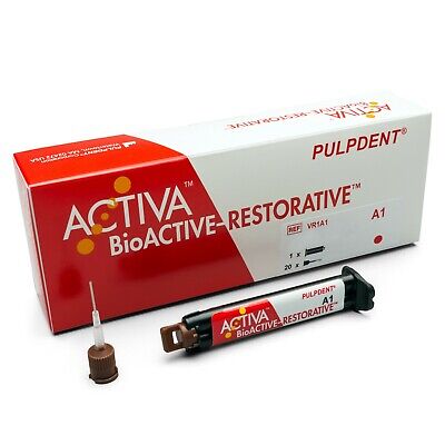 PulpDent ACTIVA BioACTIVE Restorative 8gm refill syringe + 20 tips A2 VR1-A2