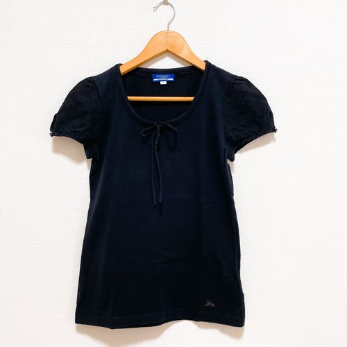 BURBERRY BLUELABEL　ダッフル ポンチョ　38 BURBERRY BLUE LABEL ダッフルコート ノバチェック ブラック