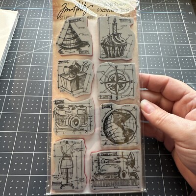 TIM HOLTZ STAMPERS ANONYMOUS Cling Rubber Stamp BLUEPRINT ASSORTMENT New Release