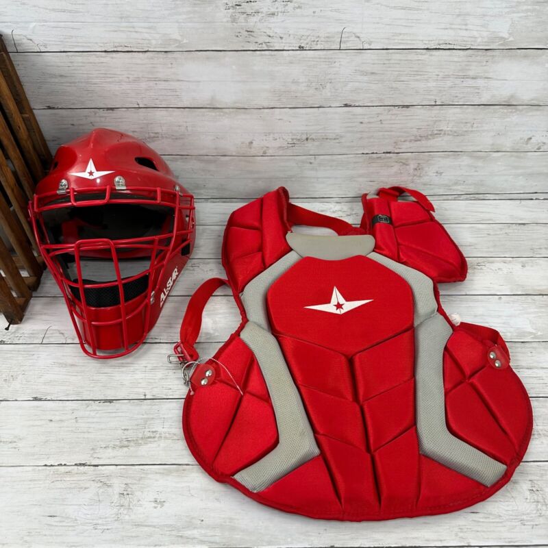 All-Star Players Series Youth Catchers Gear Helmet 7-7.5 & Chest Protector 12-16