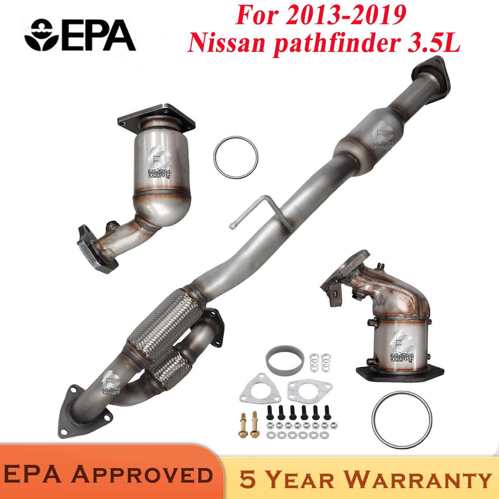All 3 Catalytic Converter For 2013-2019 Nissan pathfinder