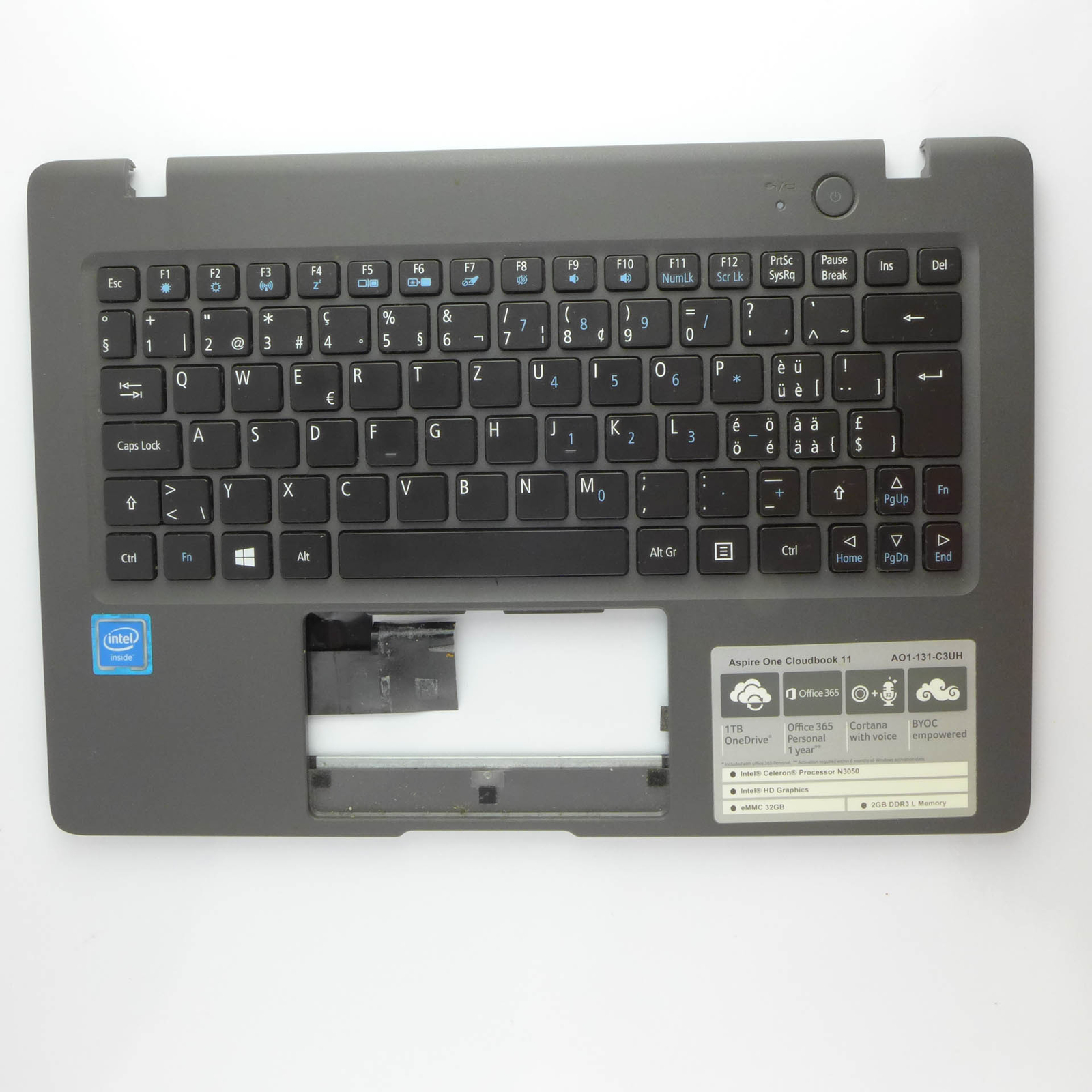 ORIGINAL Acer Aspire One Cloudbook 11 AO1-131 Gehäuse Tastatur touchpad cover ✅