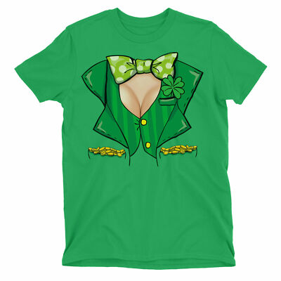 Womens ST Patricks day T-Shirt Costume  Irish Funny Fancy Dress Ireland