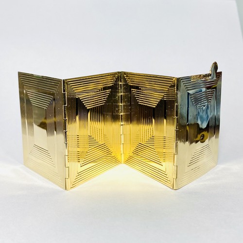 Vintage Cartier 14K Yellow Gold Multifold Hinged Picture Photo