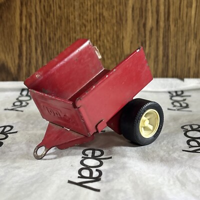 Vintage Tonka 3'' Pressed Steel Mini Trailer 1970's Red