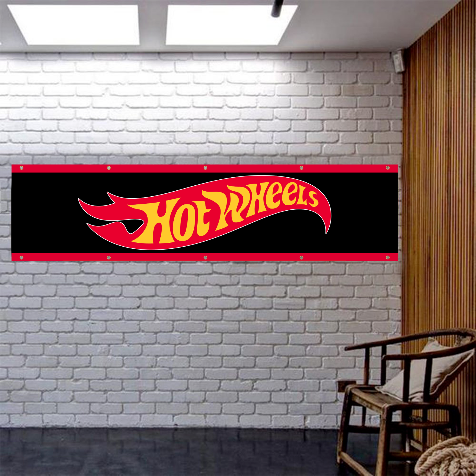Hot Wheels Logo Banner 2X8 Ft Kids Playroom Matchbox Garage Wall Decor 2023 NEW