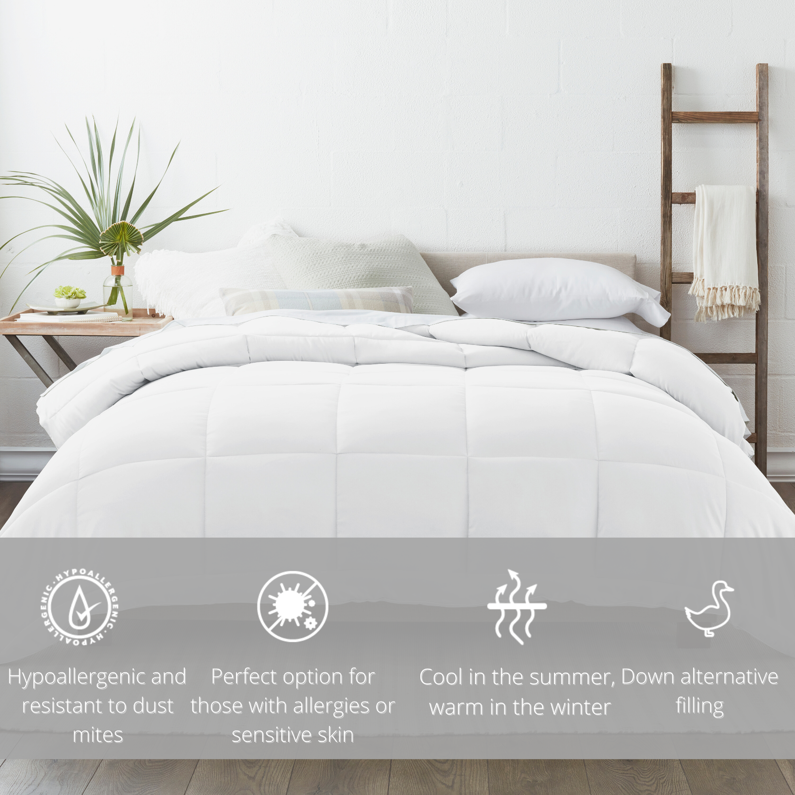 Kaycie Gray Hotel Collection Luxury Hypoallergenic Comforter