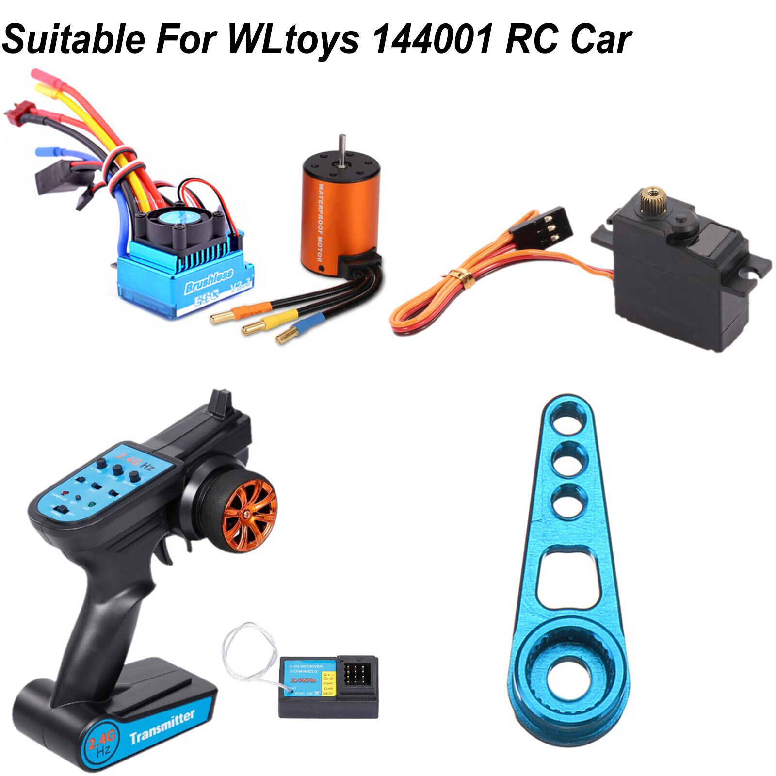 120A Brushless ESC Motor 2.4G Remote Control Upgrade Kit for