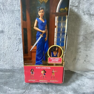  Wonder Woman Diana Prince Hidden Sword Doll, 12'', Blue Dress New