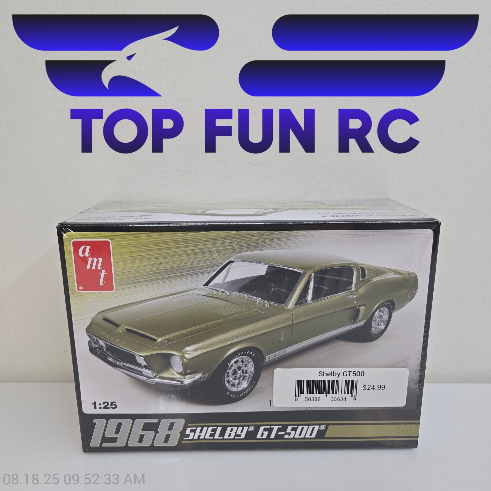 Amt 1968 Shelby GT-500 Ford Mustang 1:25 Scale Model Car Kit