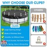 30Pcs Pool Cover Clips, 4.5inch Stainless Steel Pool Cover Clamps for Above Ground Pools, Metal Windproof Winter Pool Cover Clip
