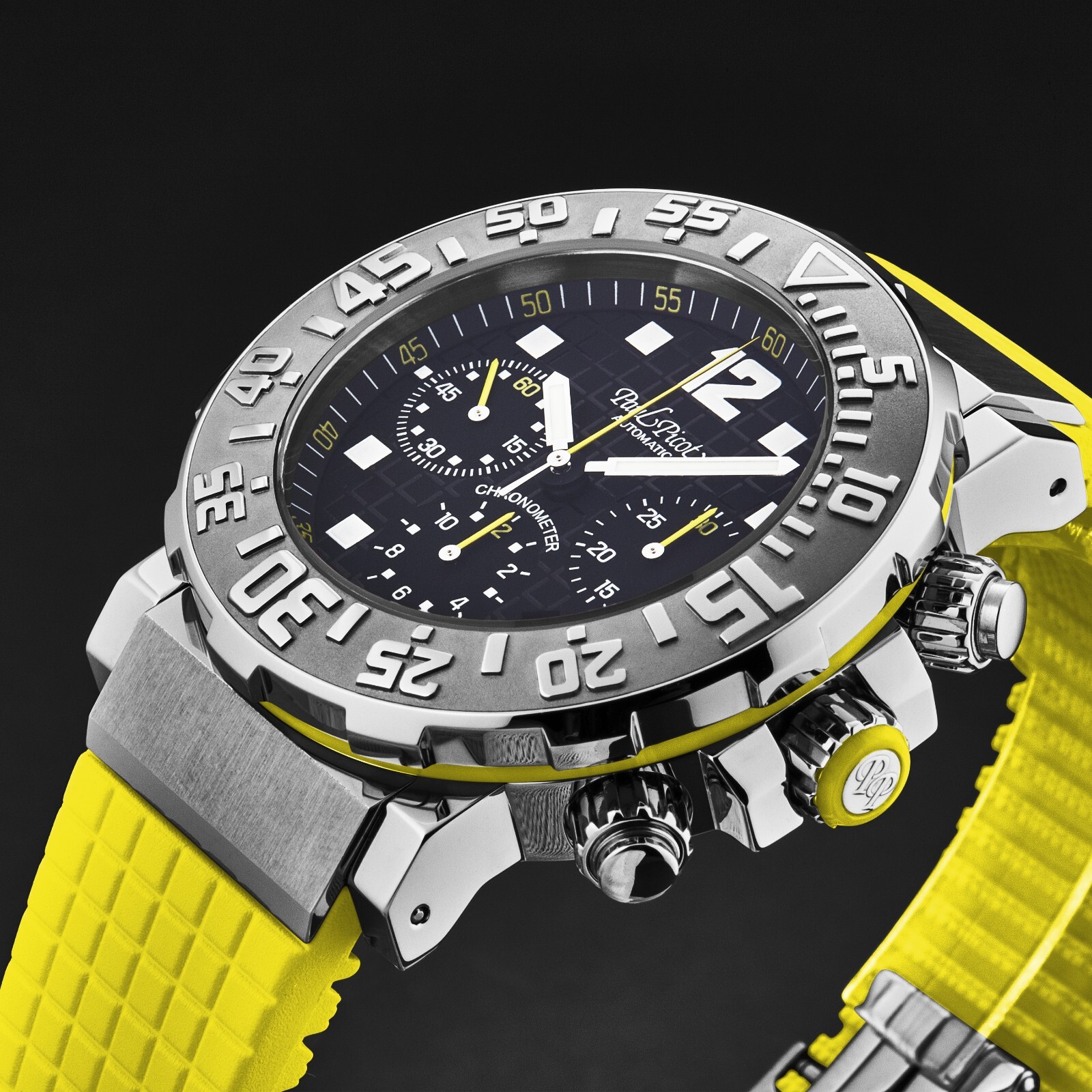 Pre-owned Paul Picot Mens C-type Limited Edition Chronograph Black Dialp4116.20gr.563cm061