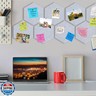SEG Direct Hexagon Felt Cork Board Tiles, Hexagon Felt Bulletin Board Tiles Self Adhesive Picture Board, Memo Notice Tiles Pin Board for Walls Office, 11.8