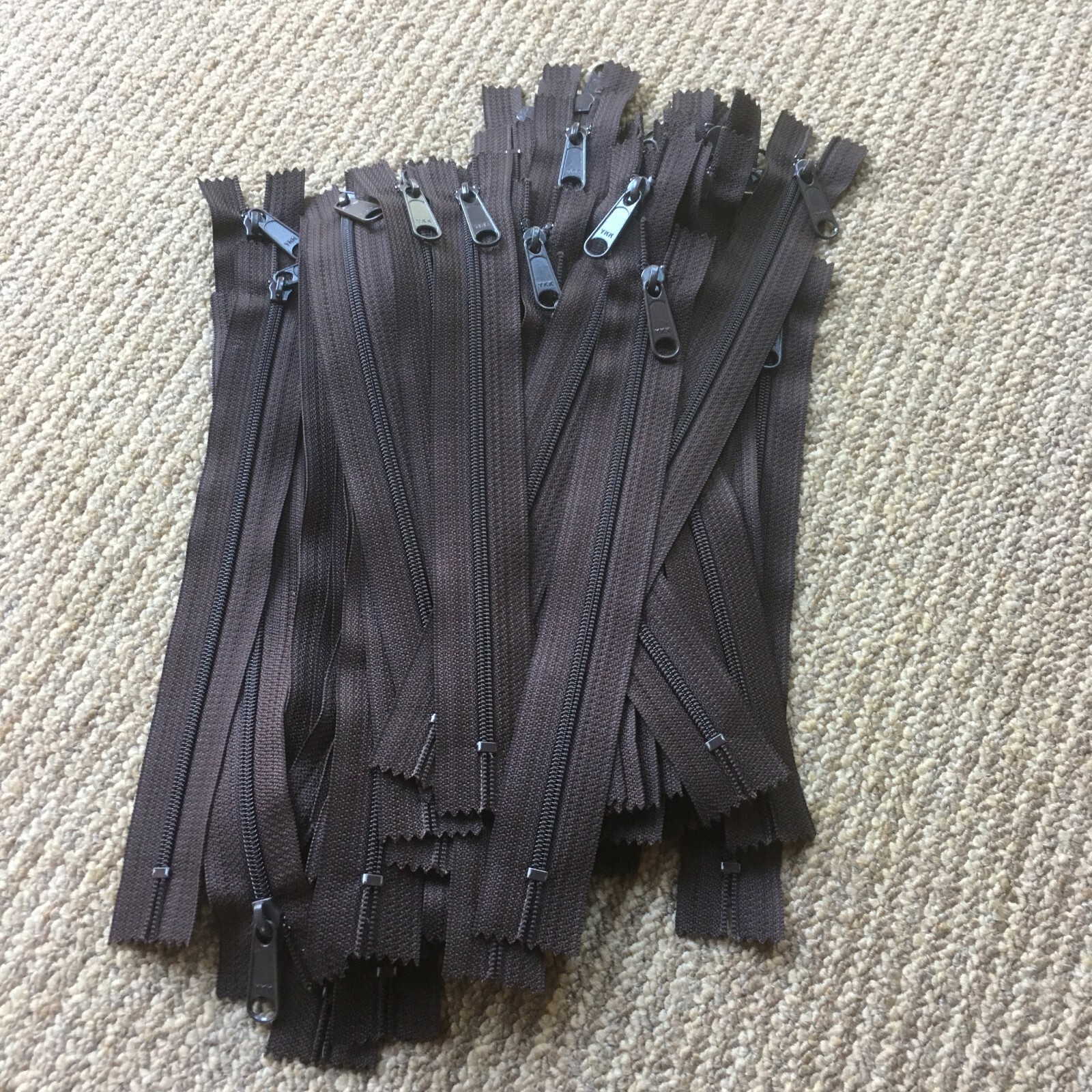 Vintage Bundle 1980's YKK Zippers 55 Pcs Brown 10 inches 4.5 Vintage Bundle 1980's YKK Zippers 55 Pcs Brown 10 inches 4.5