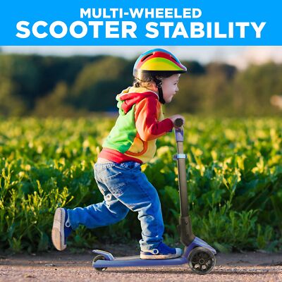 Hurtle 3 Wheeled Scooter for Kids - Foldable Stand Child Toddlers Toy Kick Sc...