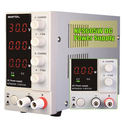 Lab Adjustable DC Power Supply Line Variable Digital Voltage LED 300W 0-60V 0-5A