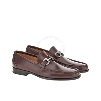 New Salvatore Ferragamo Grandioso Brown Loafer Leather Shoe Sizes 6-13
