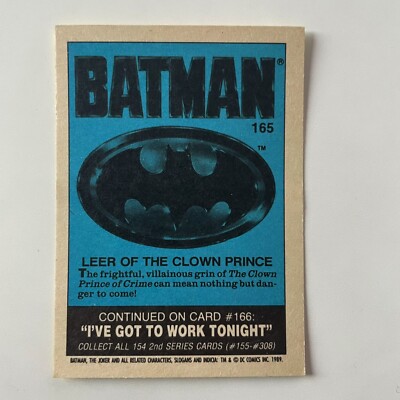 1989 O-Pee-Chee Batman Movie #165 Leer of the crown prince