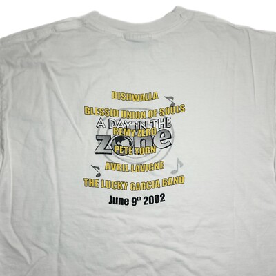 Vintage Y2K A Day In The Zone Concert Shirt Dishwalla Remy Zero Avril Lavigne
