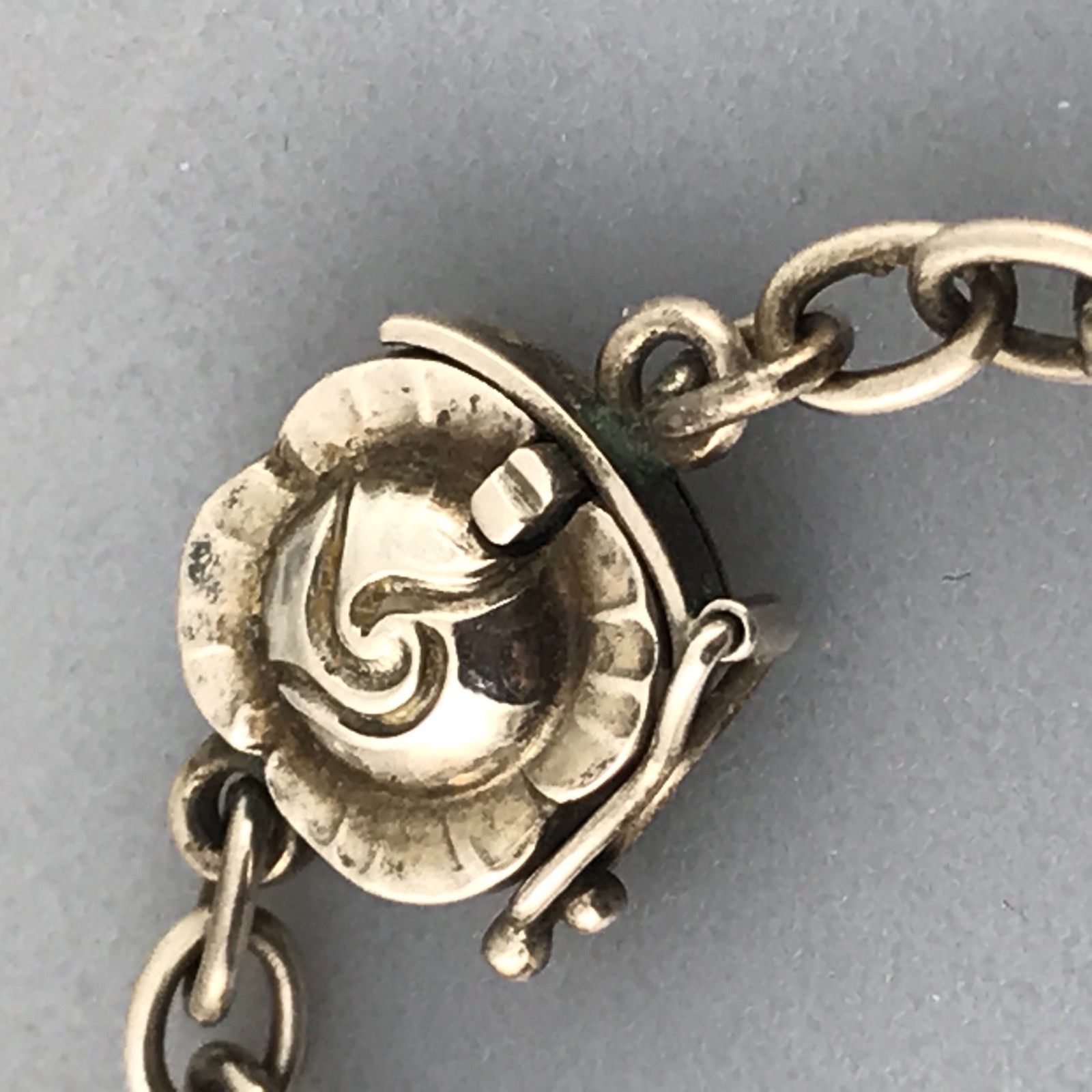 GEORG JENSEN Denmark Sterling Silver Rose Necklace #42A