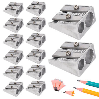 12pcs Magnesium Pencil Sharpener Survival, 2-Hole Pencil Sharpener
