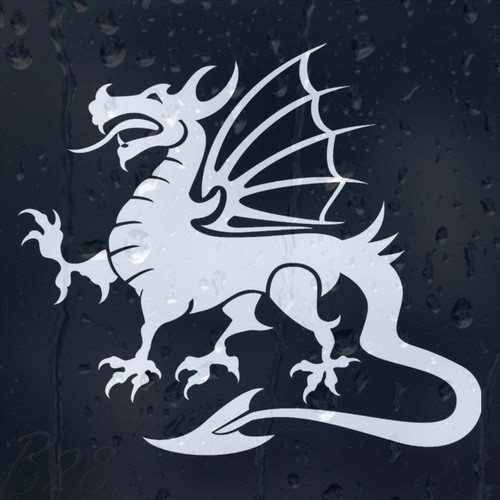 Acoustic S Body Dragon Head Sticker Decal, Black Japanese Chinese Art Vinyl Laptop Cute Waterbottle Tumbler Car Waterproof Bumper Clear Aesthetic Wall - Israel Guitar Sticker