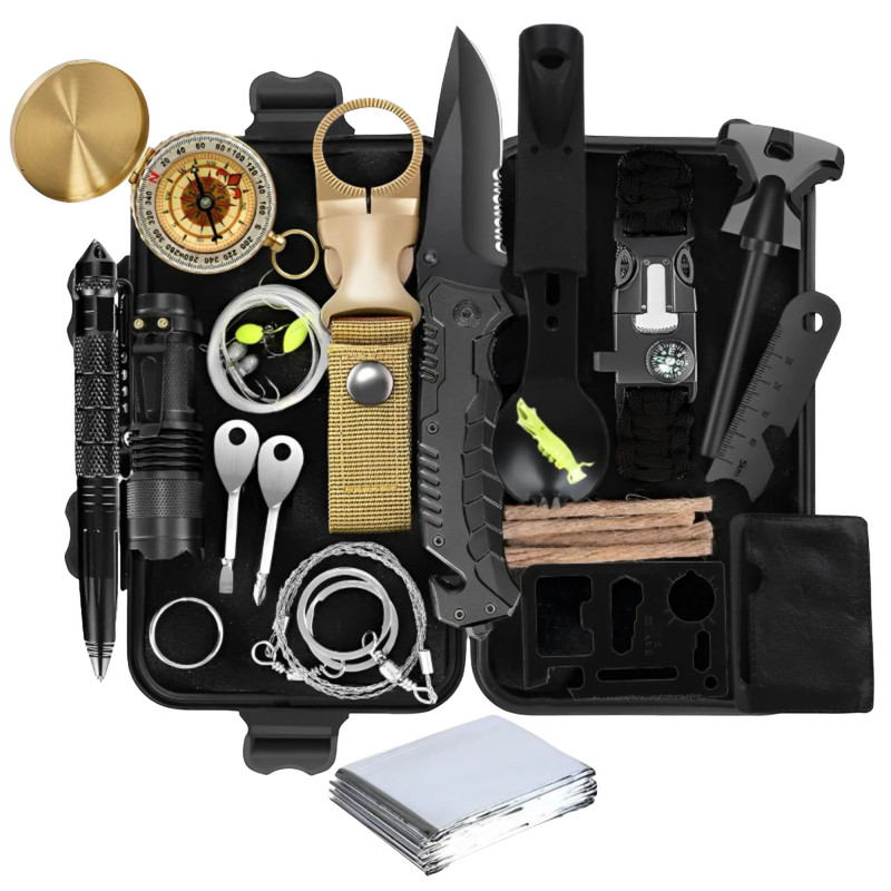 Survival Kit 28 in 1, Teakwood Survival Gear, Survival Gear