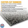 Ottomanson 3' x 6' Shaggy Runner Rug - Plush and Cozy Non-Slip Carpet for Bedroom, Living Room, Bathroom and Entryway - Durable and High-Traffic Friendly for Hallways and Dorms, Gray
