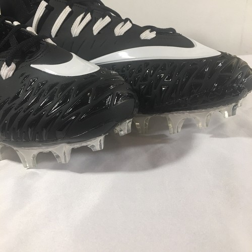 New Nike Force Savage Pro Football Cleats Size 12 Black White 880144-010